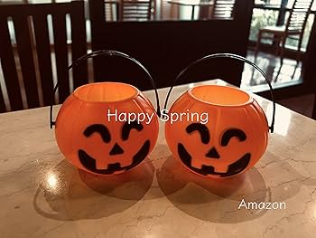 ハロウィン入れ物 Amazon.co.jp: Happy Spring ハロウィン かぼちゃ バケツ お菓子